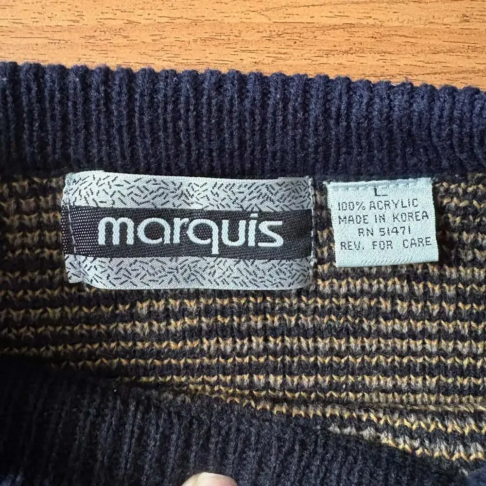 Marquis Vintage Abstract Crewneck Sweater Size L